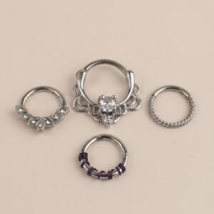 Combo Versatil Dije Bola Gema & Plata Cluster Filigrana